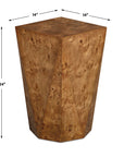 Hughes - Geometric Accent Table - Dark Brown