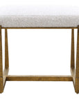 Midas - Small Bench - Gold / White