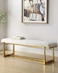 Midas - Bench - Antique Gold & White