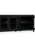 Macarthur - Reclaimed Oak 4 Door Cabinet - Antique Black