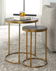 Aragon - Brass Nesting Tables (Set of 2)