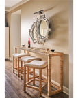 Weekender Coastal Living Home / Sandbar - Console With 3 Stools - Light Brown
