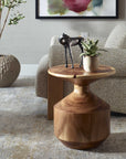 Lynx - Hourglass Accent Table - Dark Brown