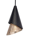 Apollo - 1 Light Mini Pendant - Black / Gold