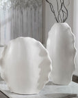 Ruffled Feathers - Modern Vases (Set of 2) - White