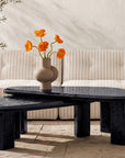 Sophie - Outdoor Nesting Table Set - Charcoal Lacquer / Gray