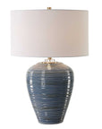 Moher - Glossy Blue Table Lamp