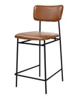 Sailor - Leather Counter Stool - Dark Brown