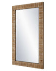 Ayanna - Wood Mirror - Gray Washed
