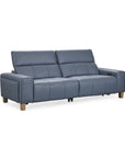 Alea - Leather Power Recliner Sofa - Blue