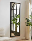 Stenton - Tall Wooden Mirror - Black