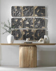 Ignite - Wood Wall Decor (Set of 9) - Black / Woodtone