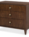 Archives - Three-Drawer Nightstand - Dark Brown