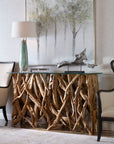 Teak Wood - Console - Light Brown