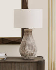 Dorothea - Textured Table Lamp - Brown / Gray