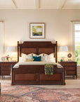 Charleston - King Panel Bed - Dark Brown