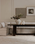 Fable - Slipcover Dining Banquette L-Shape Sectional - Beige