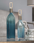 Annabella - Glass Bottles (Set of 2) - Teal