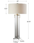 Monette - Tall Cylinder Lamp - Pearl Silver