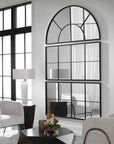 Rousseau - Iron Window Mirror - Black