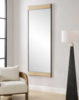 Russo - Oversized Modern Mirror - Light Brown