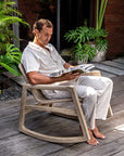 Sumba - Outdoor Wicker Rocking Chair - Gray
