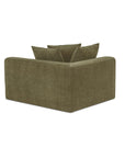 Davie - Left Arm Facing Chair - Olive Green
