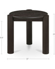 Jack - Side Table - Brushed Dark Brown