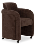 Mesto - Rolling Dining Chair - Dark Brown