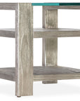 Melange - Saber End Table - Pearl Silver