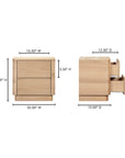 Round Off - Tall Nightstand - Light Brown / Oak