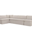 Fable - Slipcover Dining Banquette L-Shape Sectional - Beige