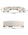 June - U Shaped Modular Sectional - Oatmeal