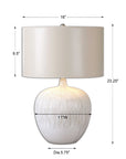 Georgios - Textured Ceramic Lamp - White