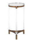 Pereira - Round Acrylic Accent Table - Bronze