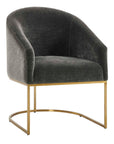 Hanni - Dining Chair - Charcoal / Gold
