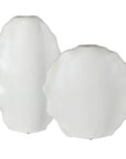 Ruffled Feathers - Modern Vases (Set of 2) - White