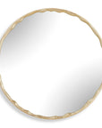 Crinkle - Round Mirror - Brass