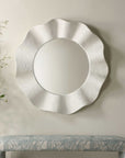 Wave Length - Round Mirror - White