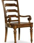 Tynecastle - Ladderback Arm Chair (Set of 2) - Dark Brown