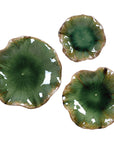 Abella - Ceramic Wall Decor (Set of 3) - Green