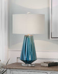 Pescara - Glass Lamp - Teal-Gray