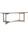 Kade - Dining Table - Dark Brown / Gold