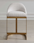 Ira - Counter Stool - Gold / Ivory