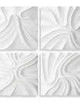 Snowdrift - Scultped White Wall Decor (Set of 4)