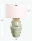 Amos - Ceramic Table Lamp - White