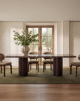 Daphne - Dining Table Large - Dark Emperador Marble / Brown