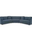 Fraser - 3 Piece Modular Sectional With Wedge Slipper - Deep Blue