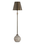 Jaycee - Dark Travertine Buffet Lamp - Brass / Gold / Gray