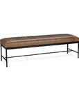 Madeleine - Leather Bench - Taupe